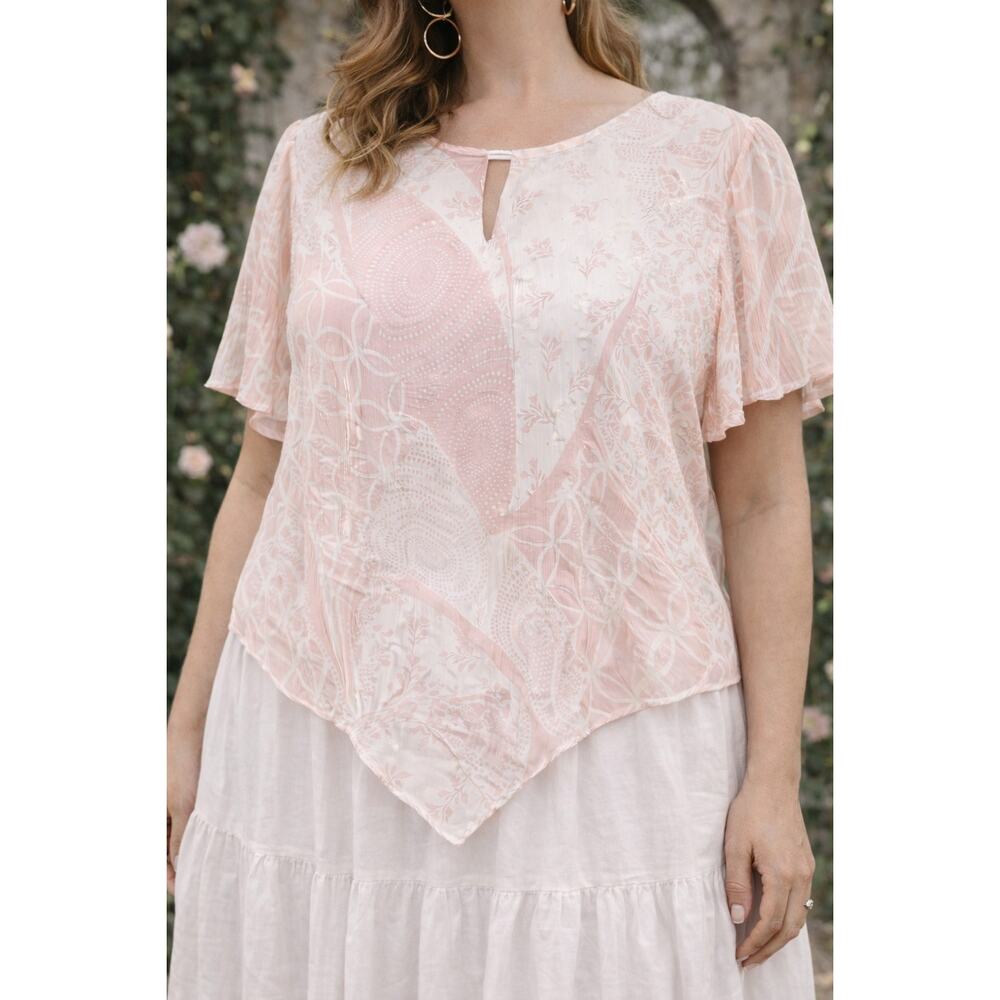 Vintage Pastel Pink Fairy Blouse RS Collectables by Richards Size 20